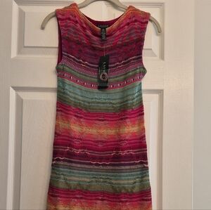 Missoni-Inspired Multicolor Sleeveless Dress - Pink/Green/Blue Lauren RL